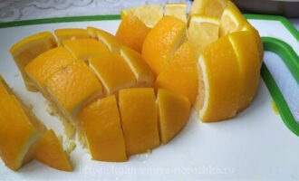Апельсин кусочки для сока фото