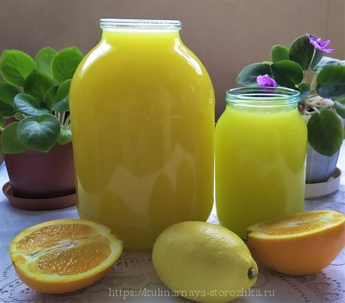 Как приготовить рецепт 4 литра сока, из 2 апельсинов
