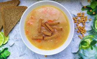 постный гороховый суп без мяса и картошки рецепт с фото