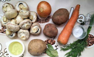 продукты для грибного супа из шампиньонов фото