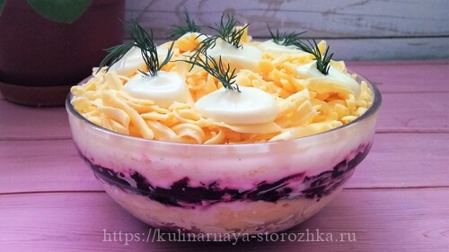 салат со свеклой и сыром на праздник фото