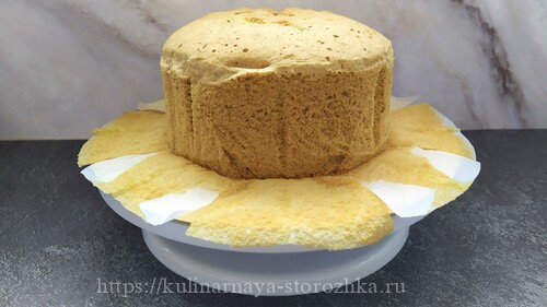 готовый бисквит для торта с кремом чиз фото