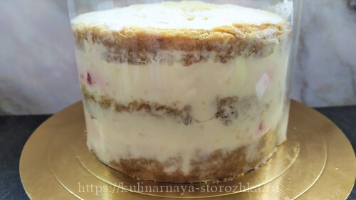 торт с кремом чиз после стабилизации в холодильной камере фото