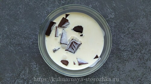 сливки шоколад в тарелке фото