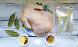 продукты для курицы в рукаве в духовке фото