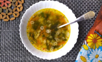 куриный суп со звездочками и картошкой фото