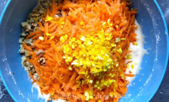 морковь цедра апельсина орехи для пирога фото