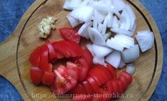 лук помидор чеснок для семги фото