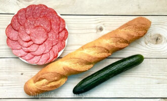 продукты для бутербродов с салями фото